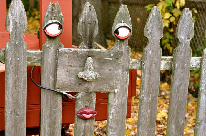 Fence with a face