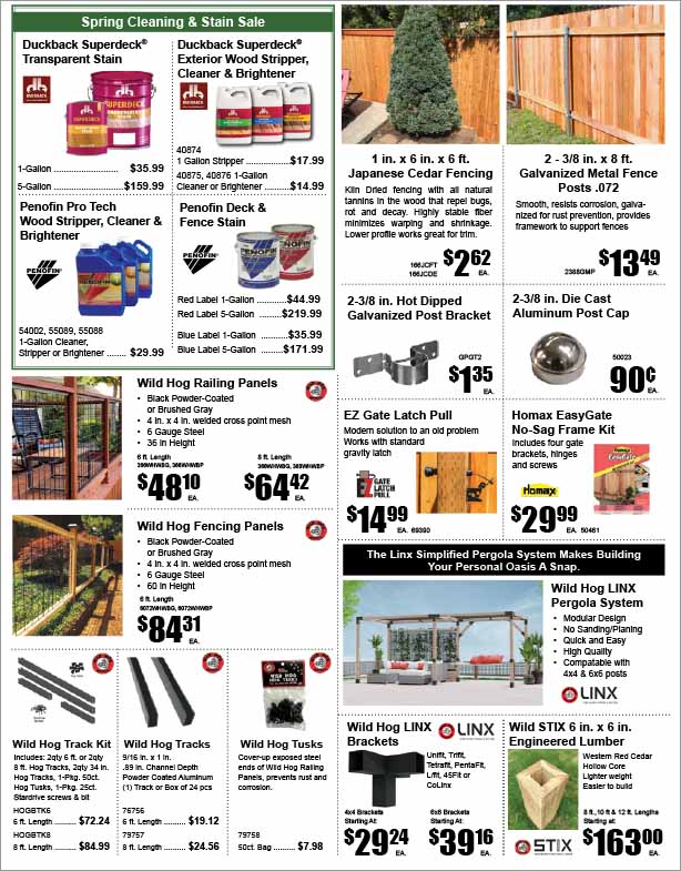 September 2020 Specials | Parr Lumber