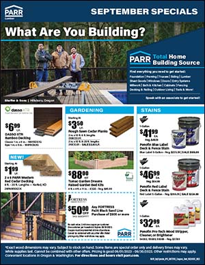 September 2023 Specials | Parr Lumber