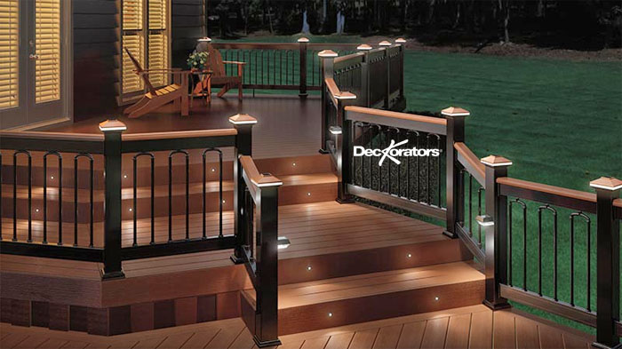 Deck railing deals cap lights